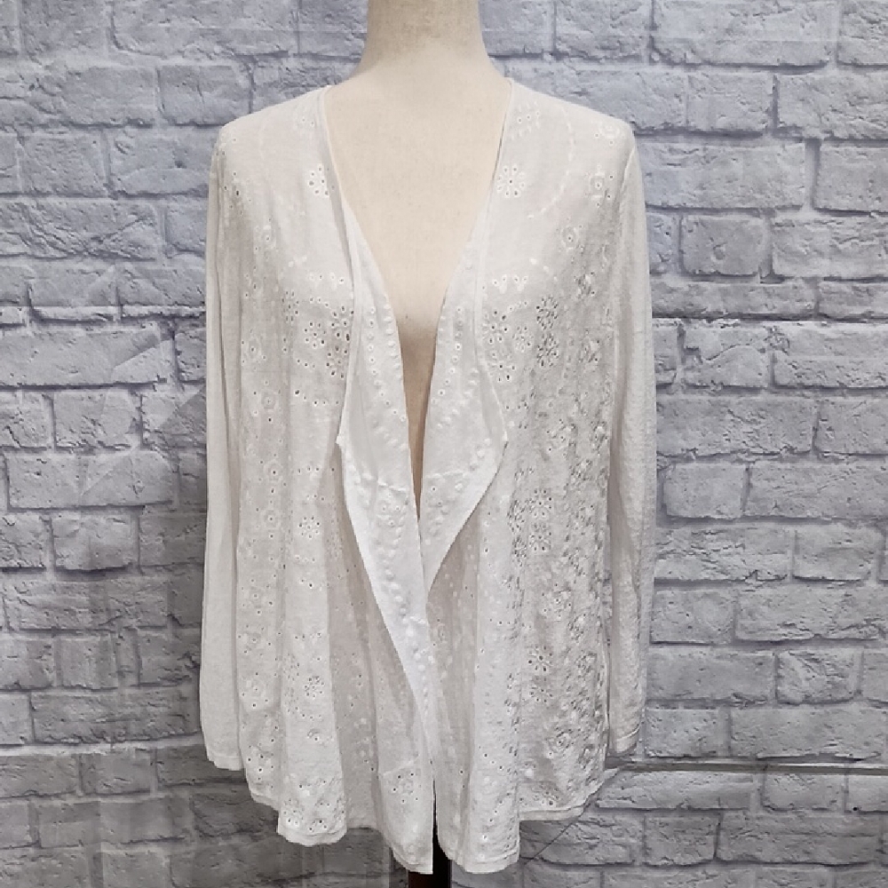 J. Jill Cream Knit Cardigan